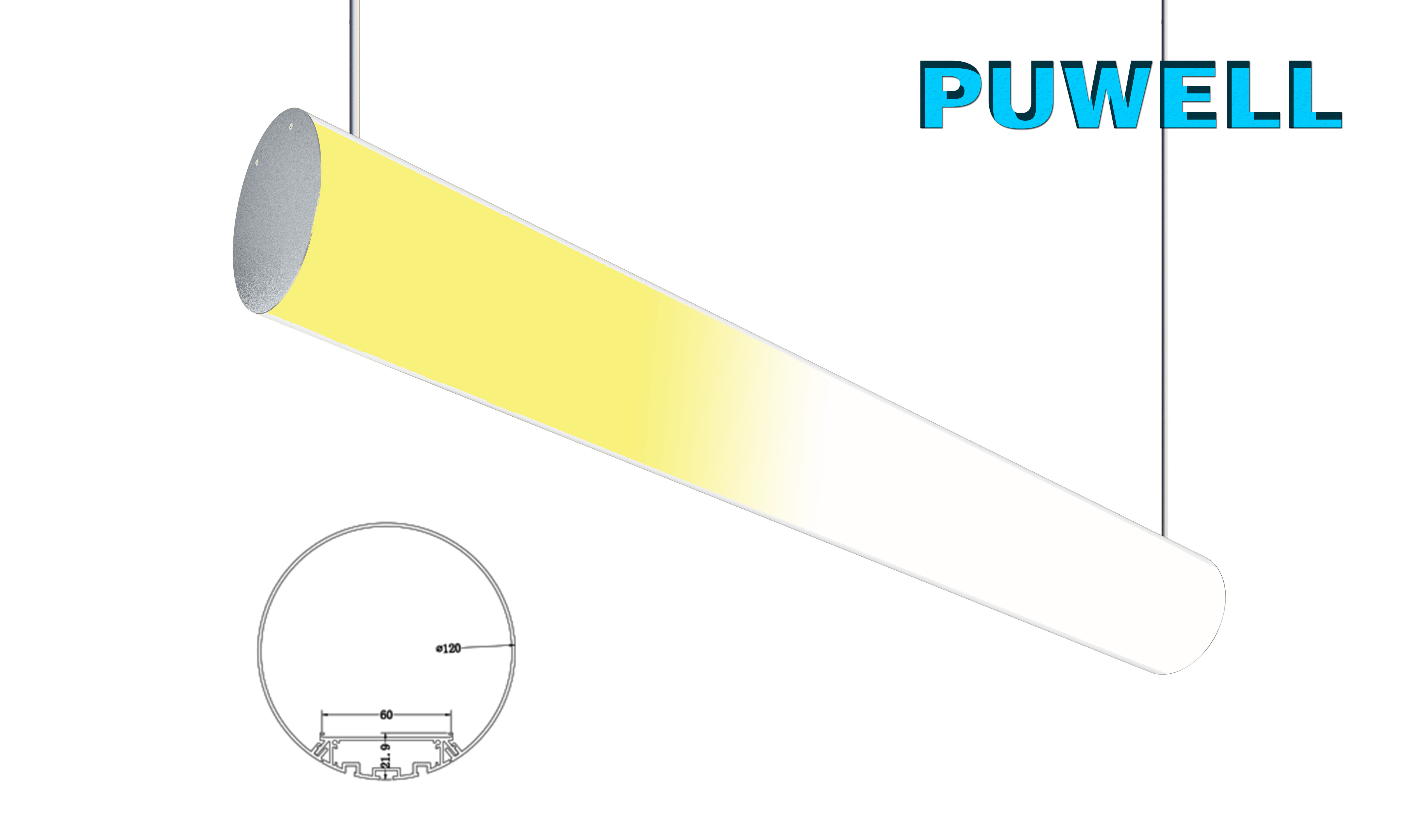 Indoor EPISTAR 5050 36W LED Linear Suspension Light