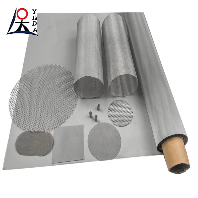 304/316 Stainless Steel Wire Mesh Plain Woven Screen Metal Filter Net 1-3200mesh