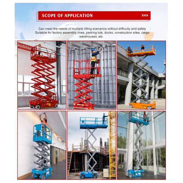 Hot Sale Portable Hydraulic Electric Scissor Lift Elevator Movable Aerial Working Manlift with 320kg Load Capacity