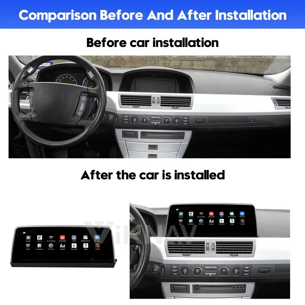 10.25 Inch Touch Screen Stereo For 2006-2015 BMW 7 Series Navigation GPS Multimedia Player Wireless Carplay 4G