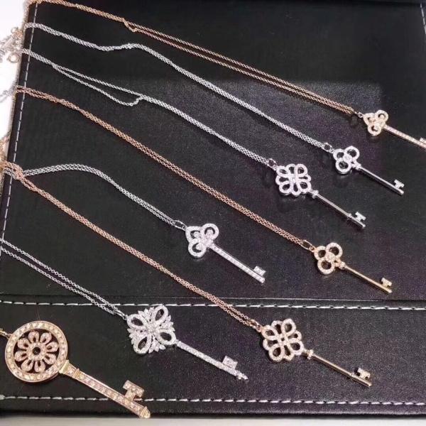 jewelry Korea design long chain sweater necklace crystal pearl key fashion
