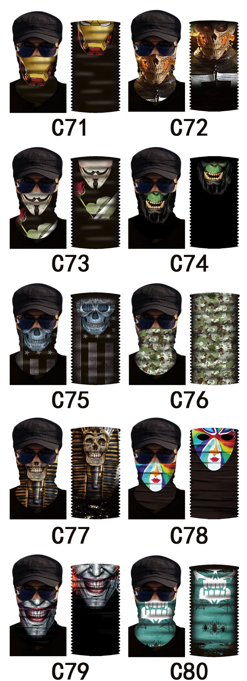 Printed Square Flag Custom Embroidered Bandanas