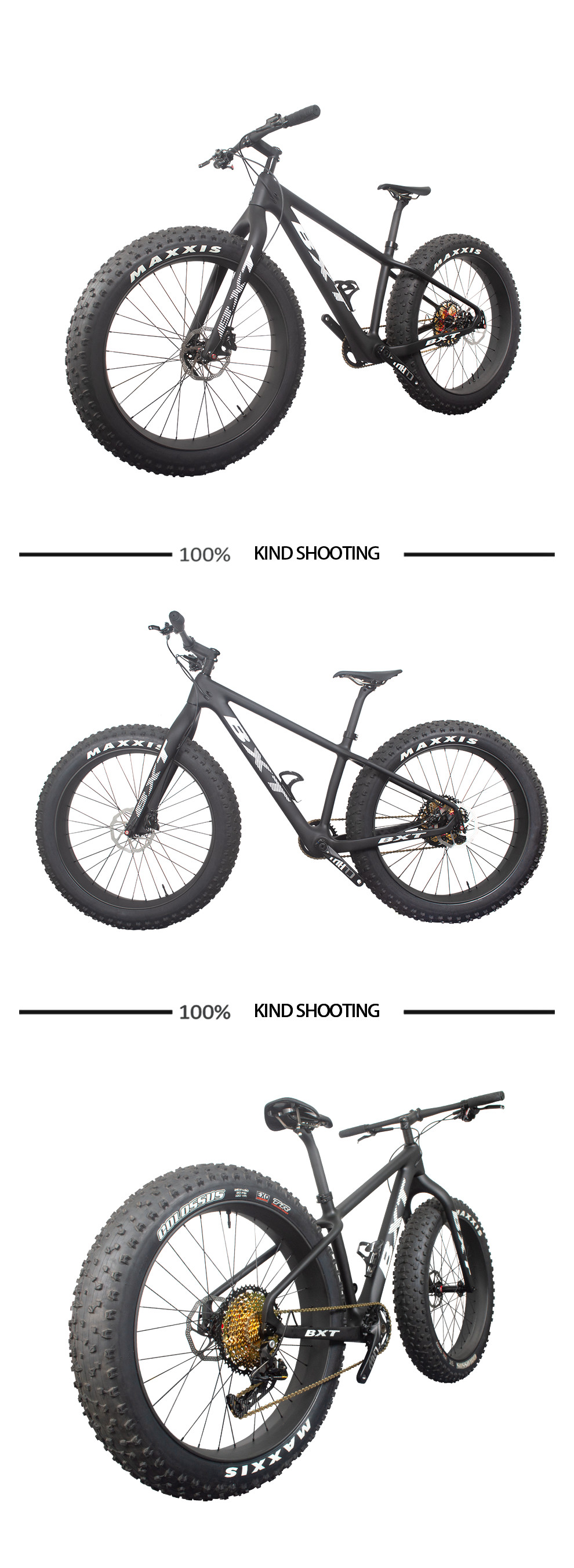 Snow Beach Carbon Mountain Bike Fat Tire Bicycles Full Carbon Fiber 26 4.8 Tires