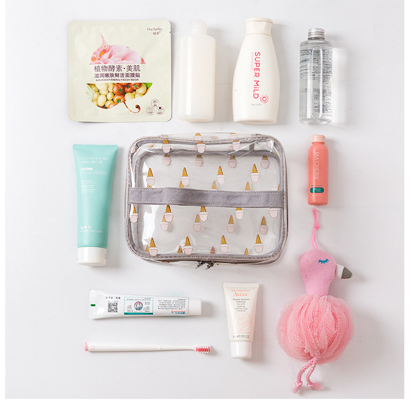 Custom Logo Clear Travel Portable Make Up PVC Cosmetic Bag