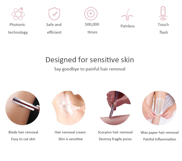 LCD Display Personal Home Laser Hair Removal System For Pigmented Lessions