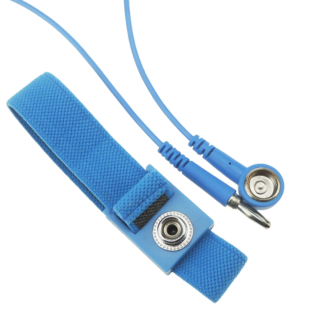 PA6 Plastic Buckle 4MM Snap Conductive Fiber ESD Wrist Strap