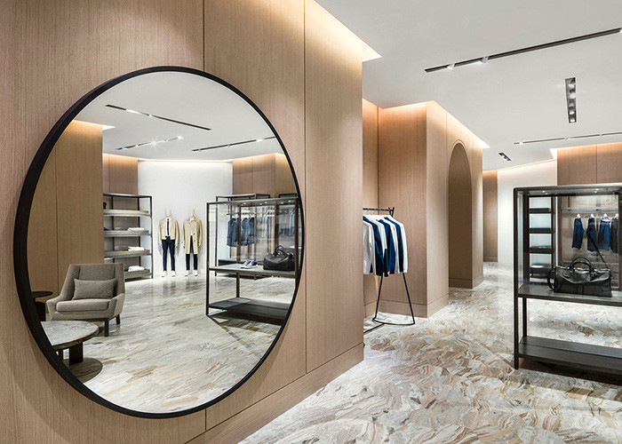 Wall Mounted Shoe Store Display Shelves For Boutique Shoes Bags Display