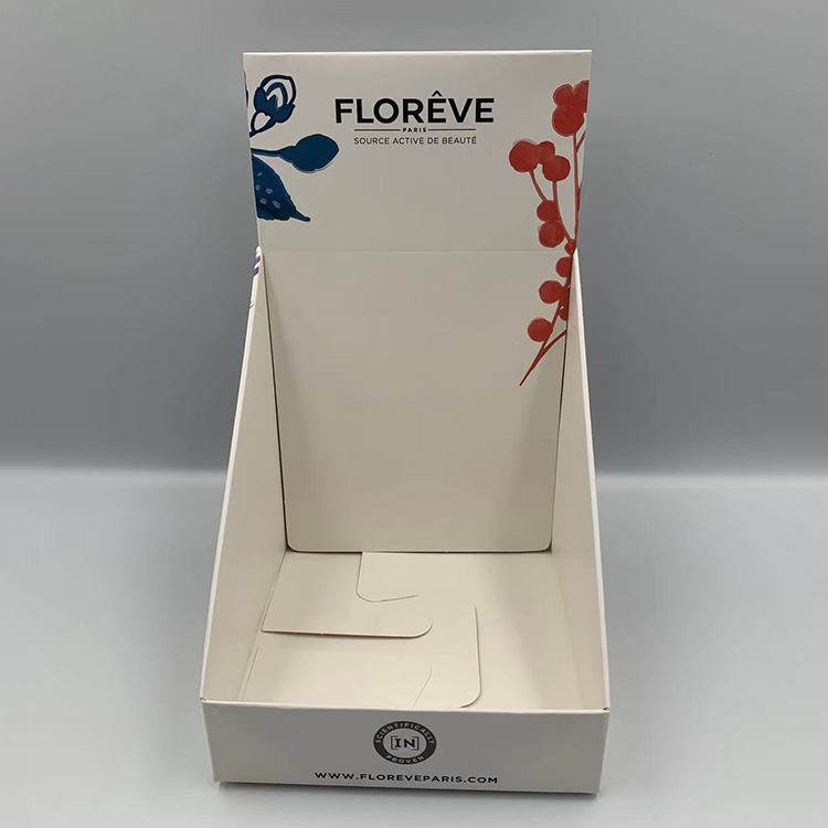 Customized Countertop Stands Cardboard Facial Mask Display Stand For Retail Store