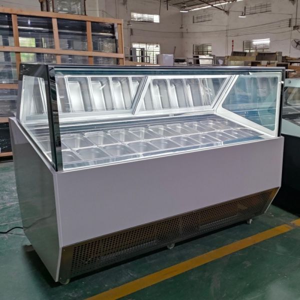 Factory Price Popsicle Gelato Ice Cream Refrigerator Freezing Display Cabinet Vertical Ice Cream Display Showcase Freezer
