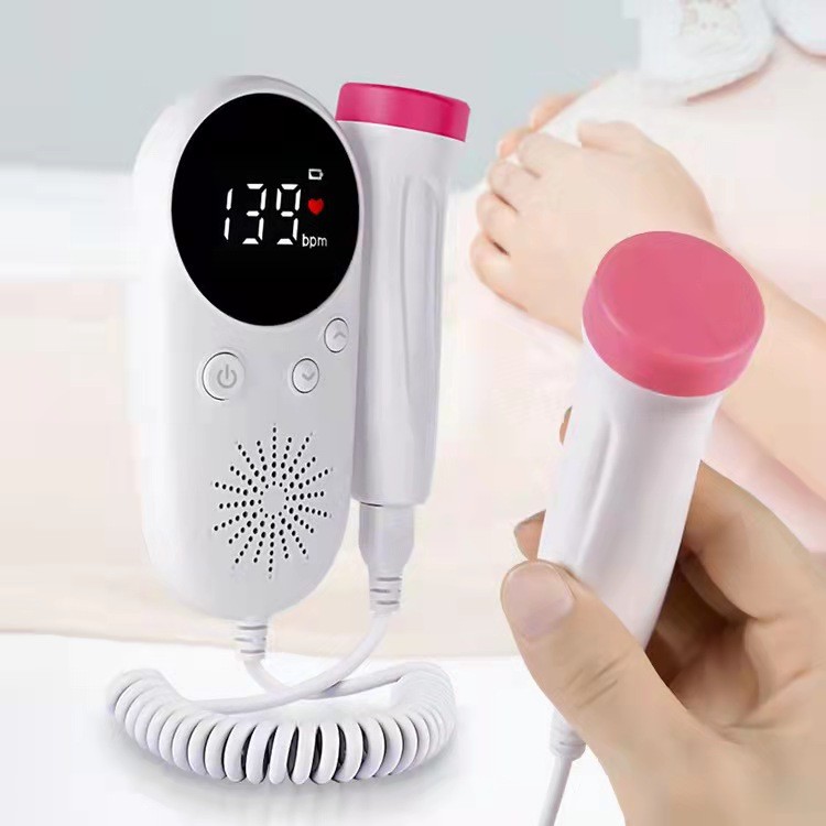 3.0MHz Home Pregnancy Doppler Heartbeat Monitor LCD Display No Radiation