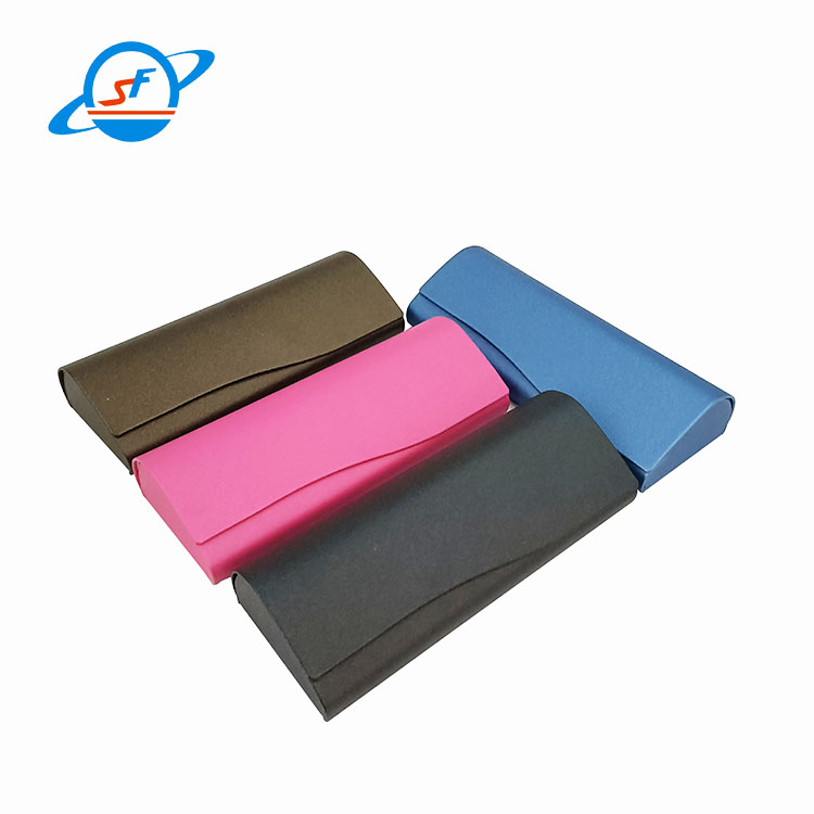 Lightweight Handmade PU Leather Foldable Eyeglass Case Wear Resistance