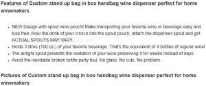 Buy cheap bag in box handbag wine dispenser home winemakers,accmor wine bottle bag flask/750ml flexible foldable wine bottles pack product