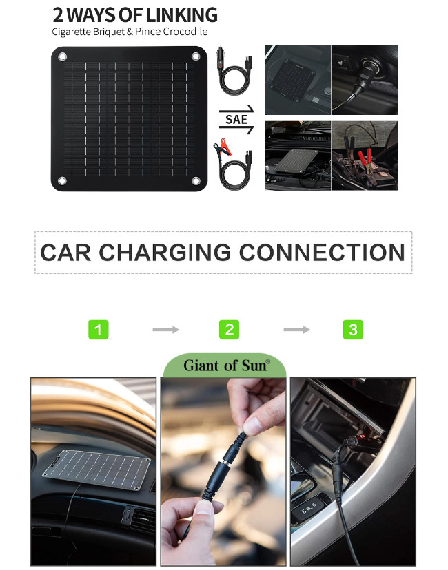 IP67 Waterproof 12V Usb Solar Battery Charger Solar Panel Charger