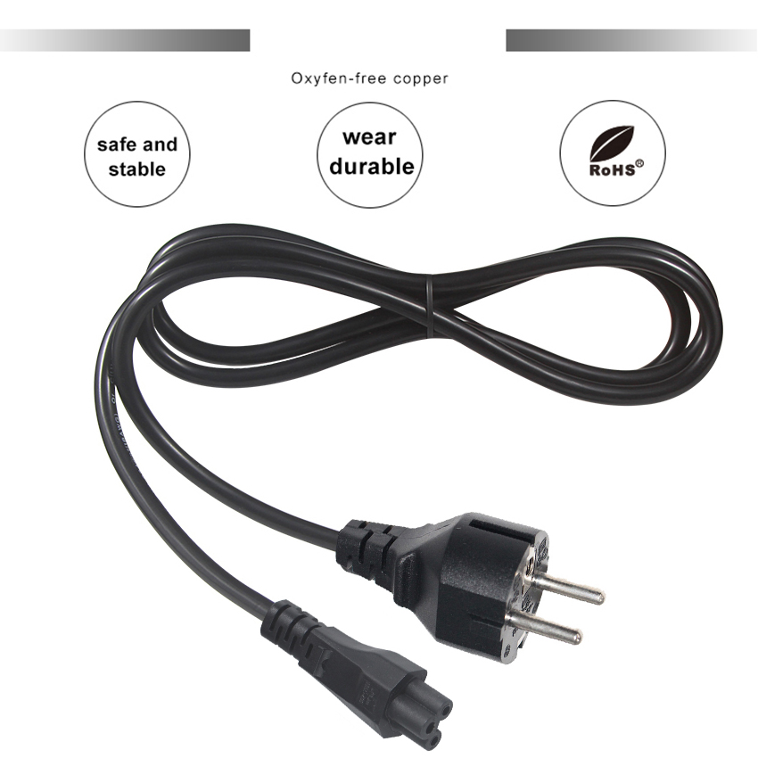 1.5M VDE CEE Euro Plug Cable Iec Computer Eu Male Shucko 10A Power Cord Ac To Adapter Schuko C5