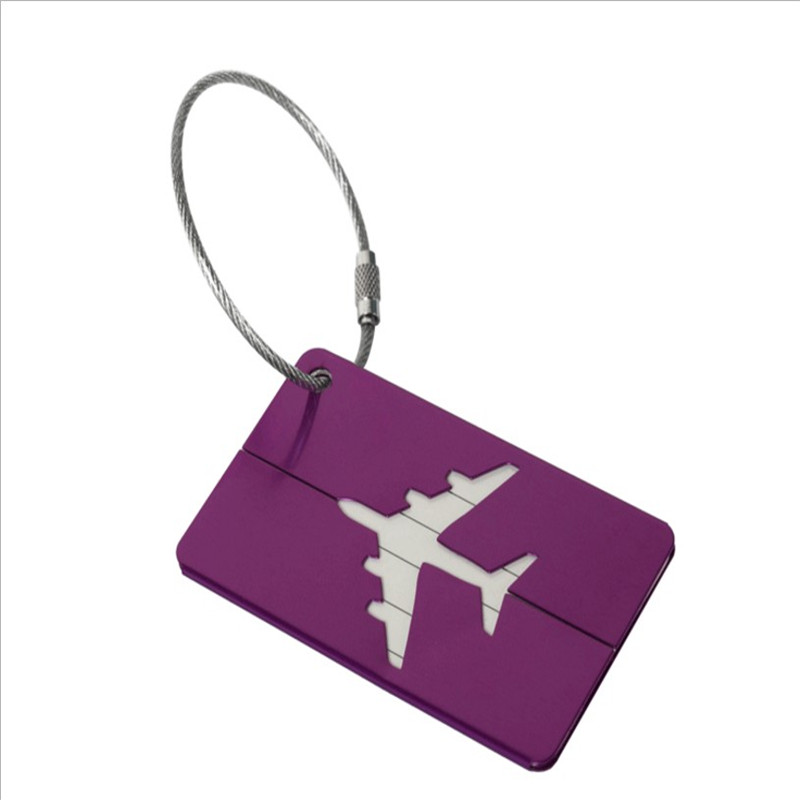 Handbag Stainless Steel Metal Card , aluminum luggage tag For Travel Airplane Baggage