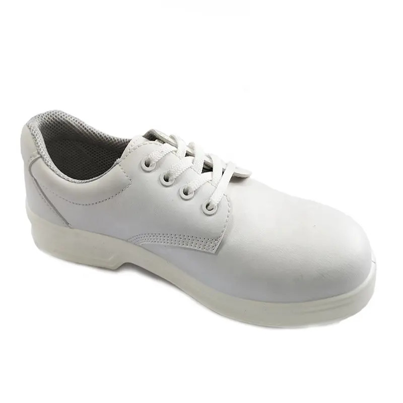Slip Resistant Microfiber Synthetic Leather Shoes Anti Static Hospital Theatre Shoes White