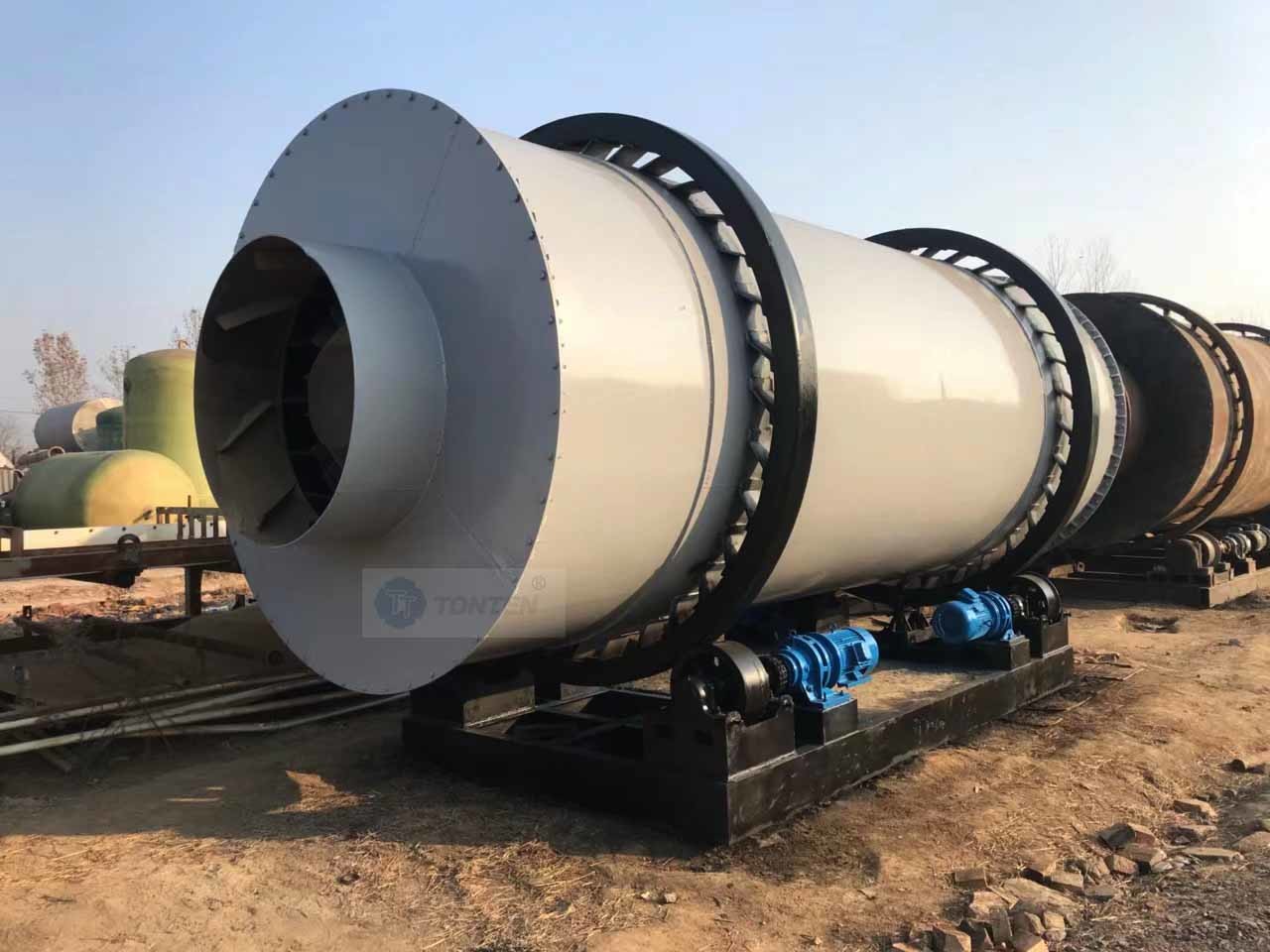 Coconut Peat Roller Drying Machine Silica Sand Dryer Three Cylinder