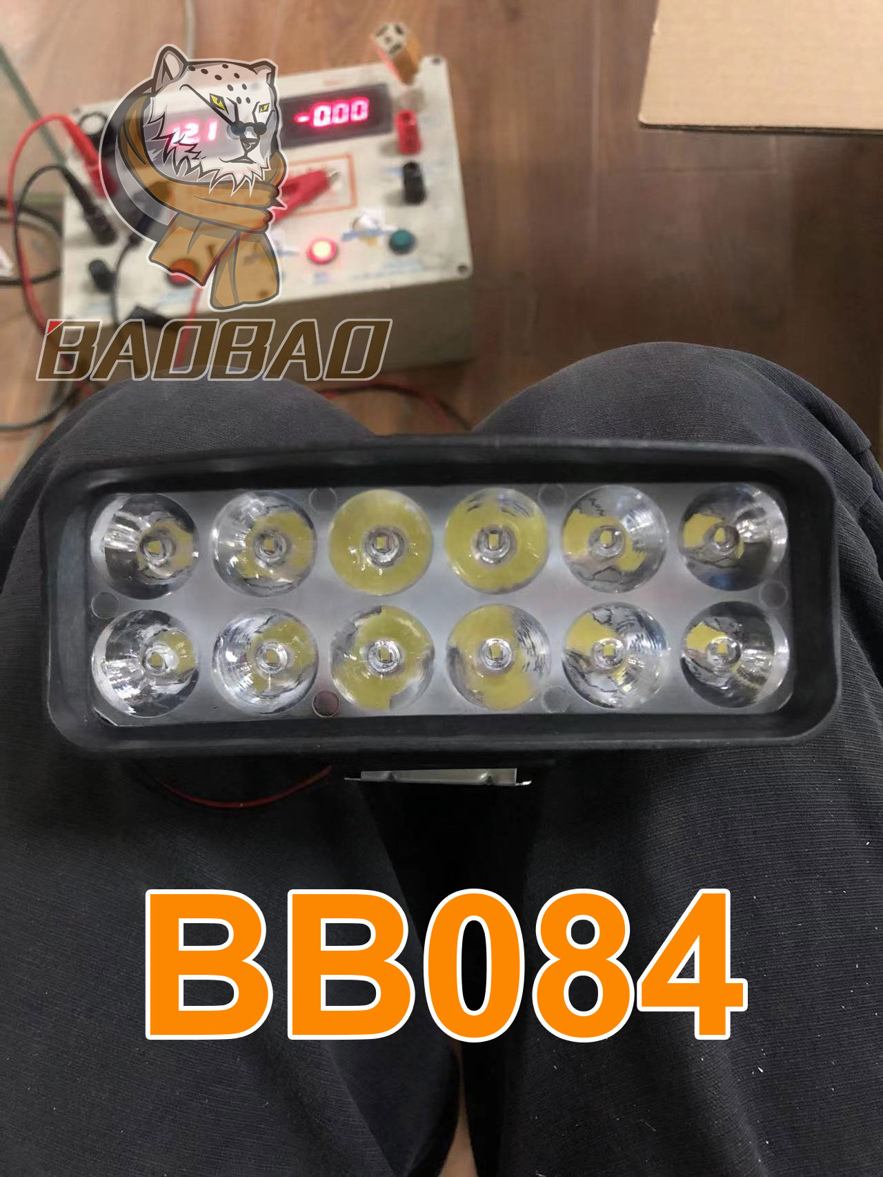 Plastic White Color Steady 12 Beam Motorcycle Parts LED Spotlight