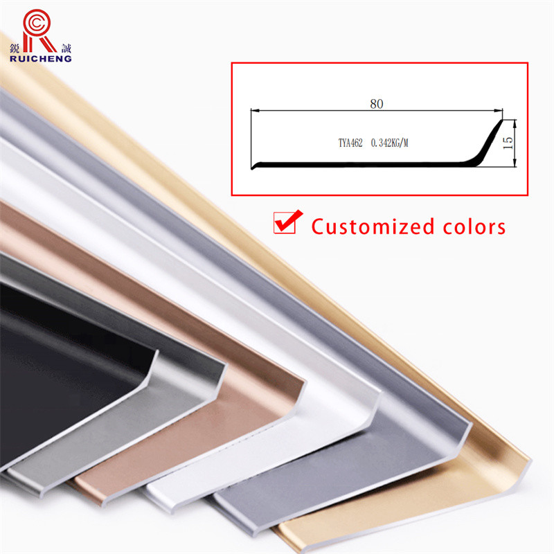 Antislip Aluminum Skirting Board Abrasive Resistance 20mm Height