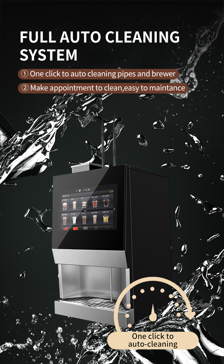 DIY Menu Freshly Brewed Coffee Vending Machine Anti Pollution