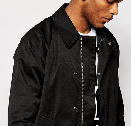 Zipper Splice Lightweight Flight Jacket Nylon / Polyester Long Windbreaker Mens