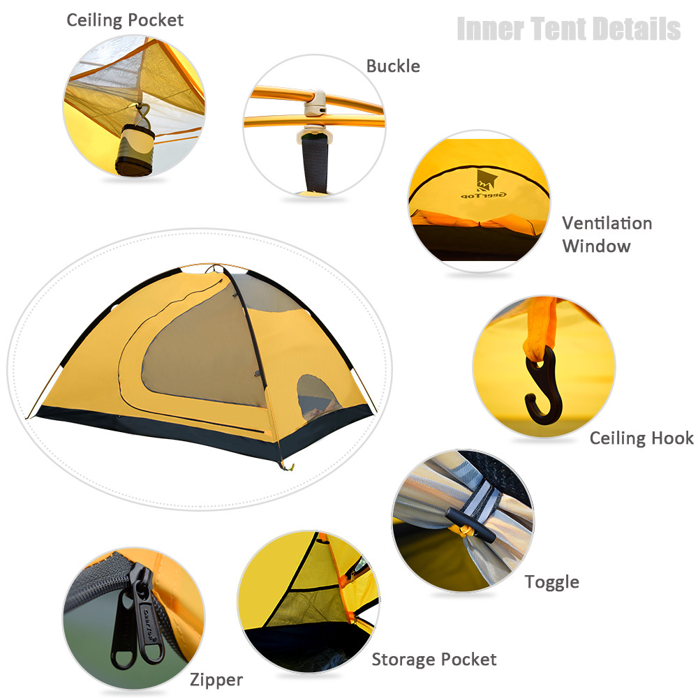 82x63 inches 210T Polyester Outdoor Camping Tent