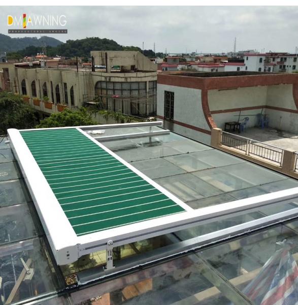 Black Louvered Roof Pergola Conservatory Remote Control Awning