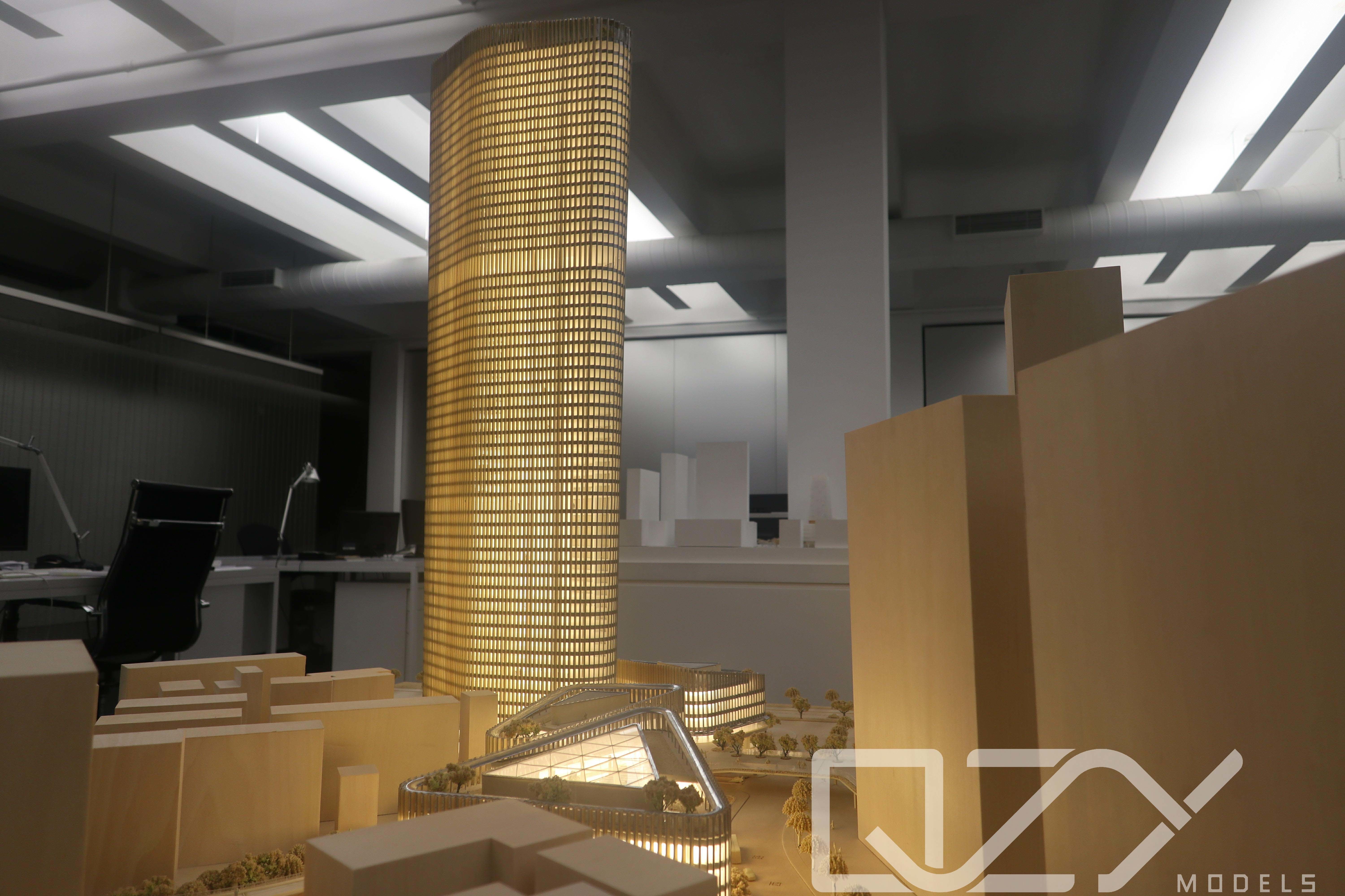 1/300 JKP Skyscrapercity Model High Rise Building 3D Model Architectect