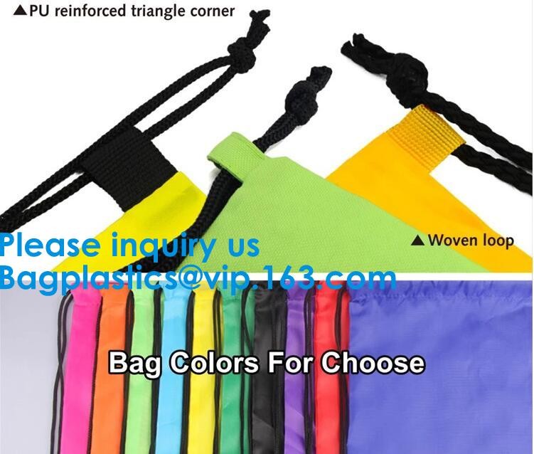 Sport Gym Drawstring Backpack Polyester Draw String Bags,Dacron Drawstring Backpack Shoulder Bags, bagease, bagplastics