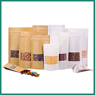 Waterproof Custom Semi Translucent Packaging Plastic Bags Logo Printed Food Grade Packaging Mylar Smell Proof Stand Pouch for Various Foods
