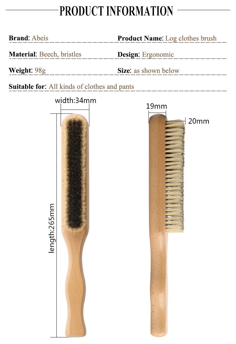 Beechwood Boar Bristle Wooden Scrub Brush With Long Handle Lightweight