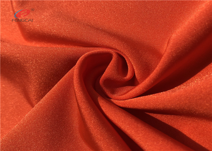 Semi Dull Orange Colour Polyester Spandex Fabric For Swimwear Underwear Leggings Yoga
