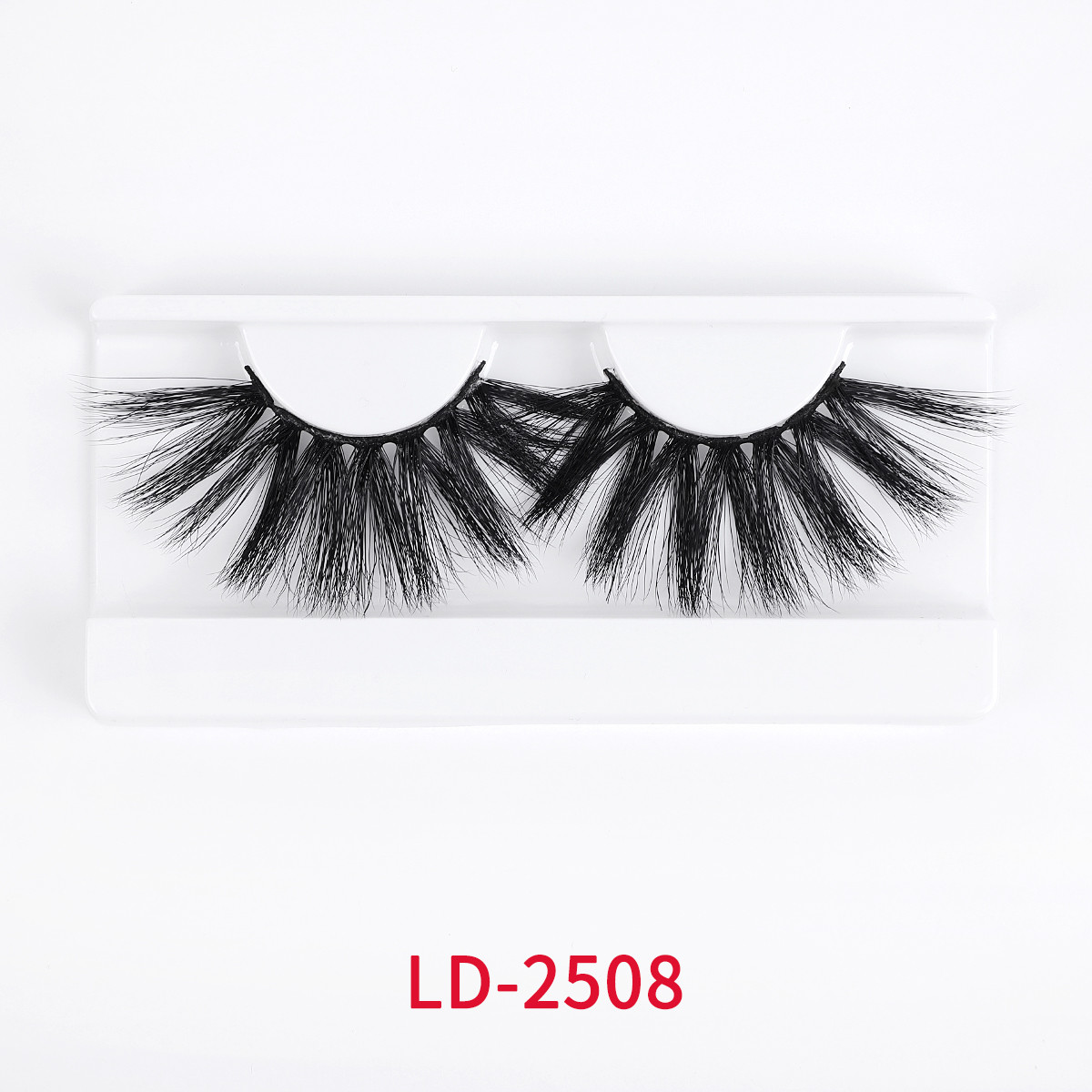 Nature Black Lightweight 25mm Faux Mink Lashes With OEM Services