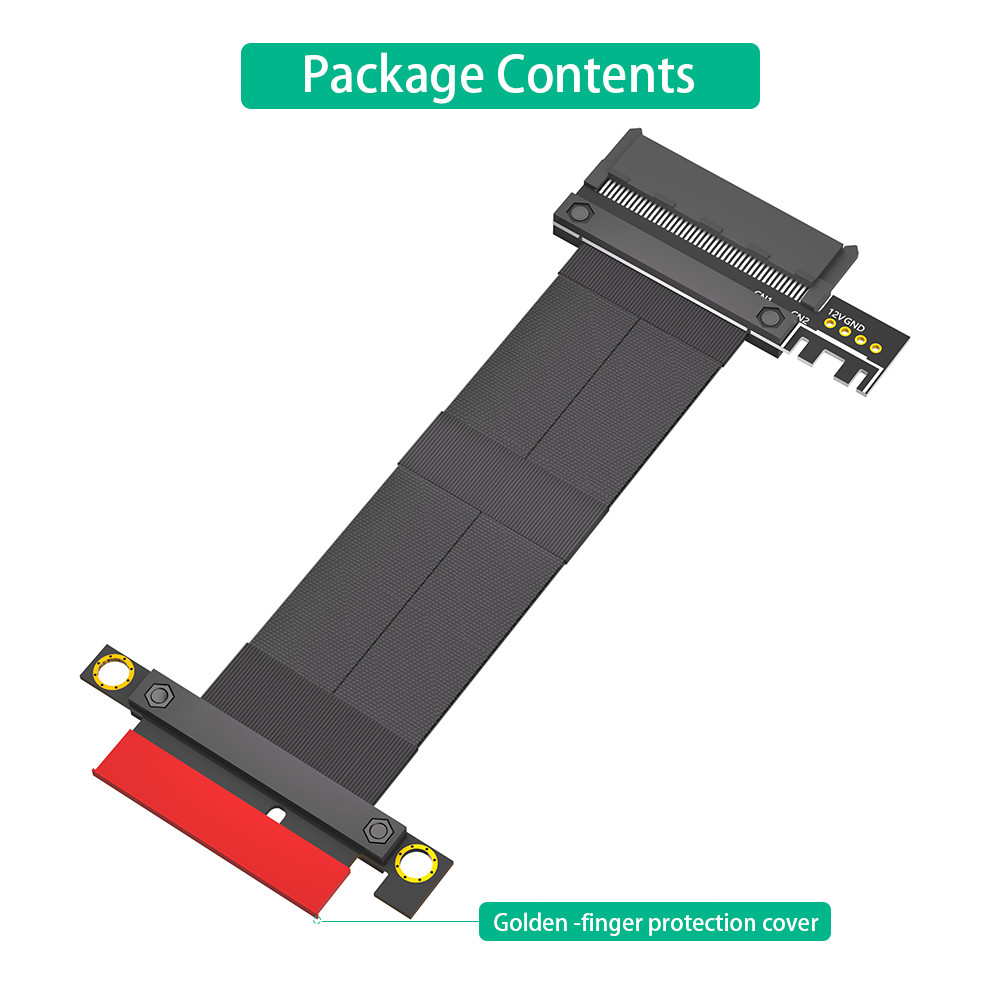 180 Degree SFF-8639 (U.2) To PCI-E 3.0 4X Ribbon Extender Cable for U.2 NVME SSD High speed transmission without delay