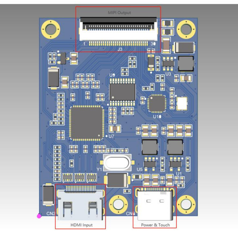 HDMI TFT LCD Display 4 Inch Round, Circular TFT LCD 4" With MIPI Interface