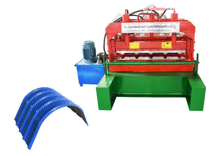 PPGI / GI Roof Panel Roll Forming Machine , A / C Motor Metal Sheet Forming Machine