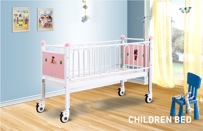 Factory Infant Hospital Crib Metal Babies Clinic Medical Bed Kids Children Pediatric Bed with Casters Manufacturers