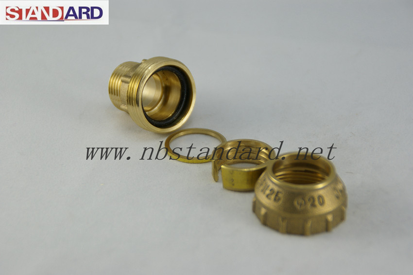 Brass compression fittings for PE pipe plumbing fittings PE fittings