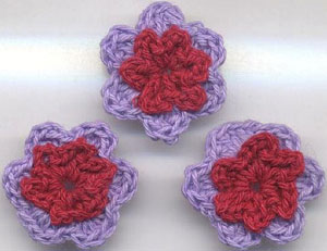 Handmade Crochet Flowers DIY Clothing accessories Cotton material Colorful decorative