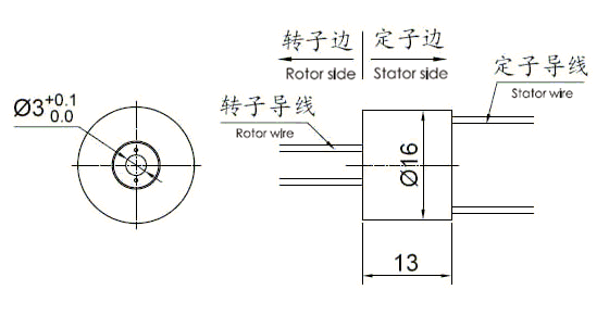 H0316:through hole size: 3mm ,OD: 16mm,suitable for rotating situations where the through hole is ≤3mm.