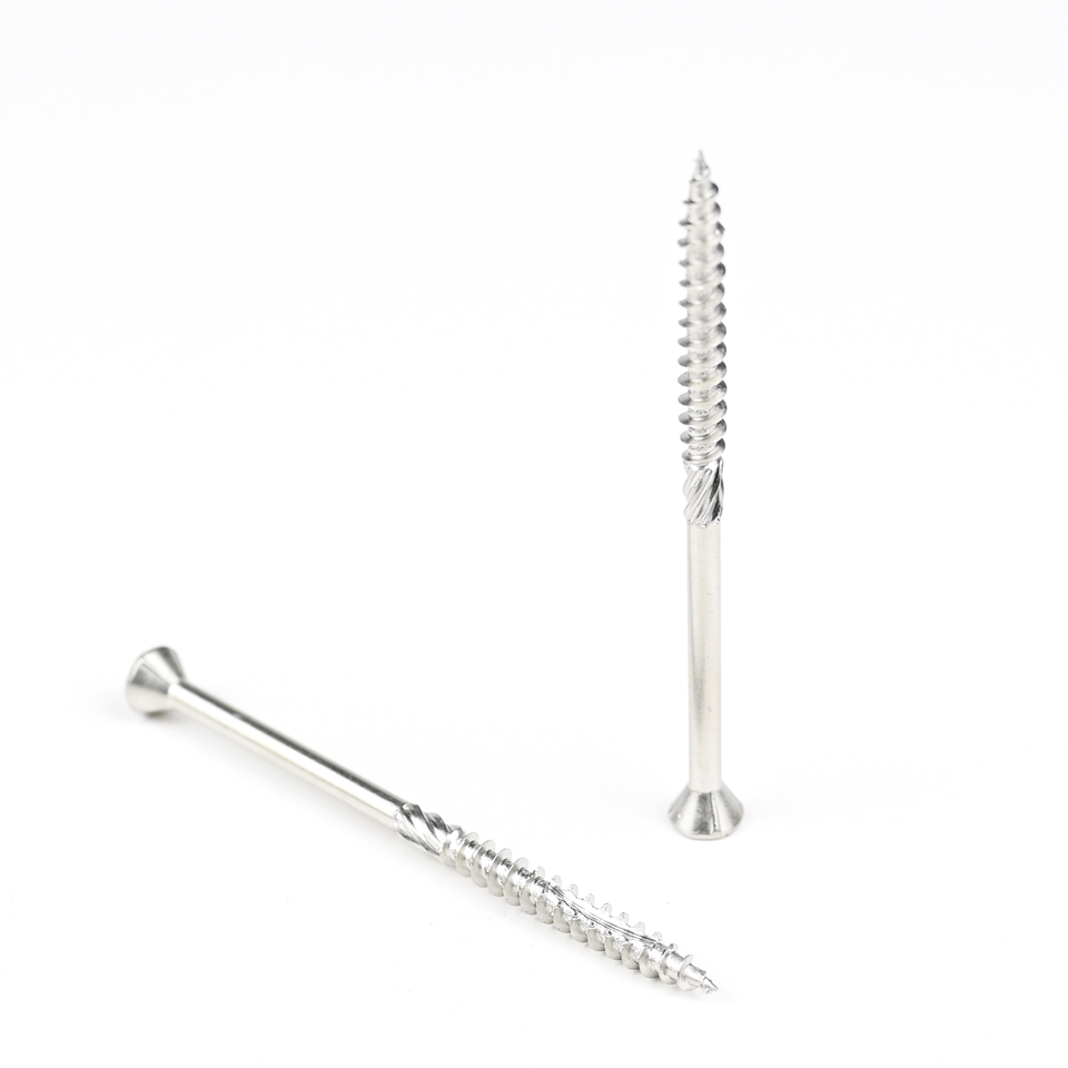 100% QC Test INCH Timber Screw For Door Trim Flat Head Torx Recess Partial Thread