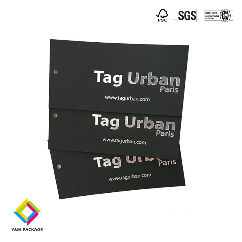 Clothing Tags Hang Tag Custom Clothes Labels Black Card Embossed Hang Tags