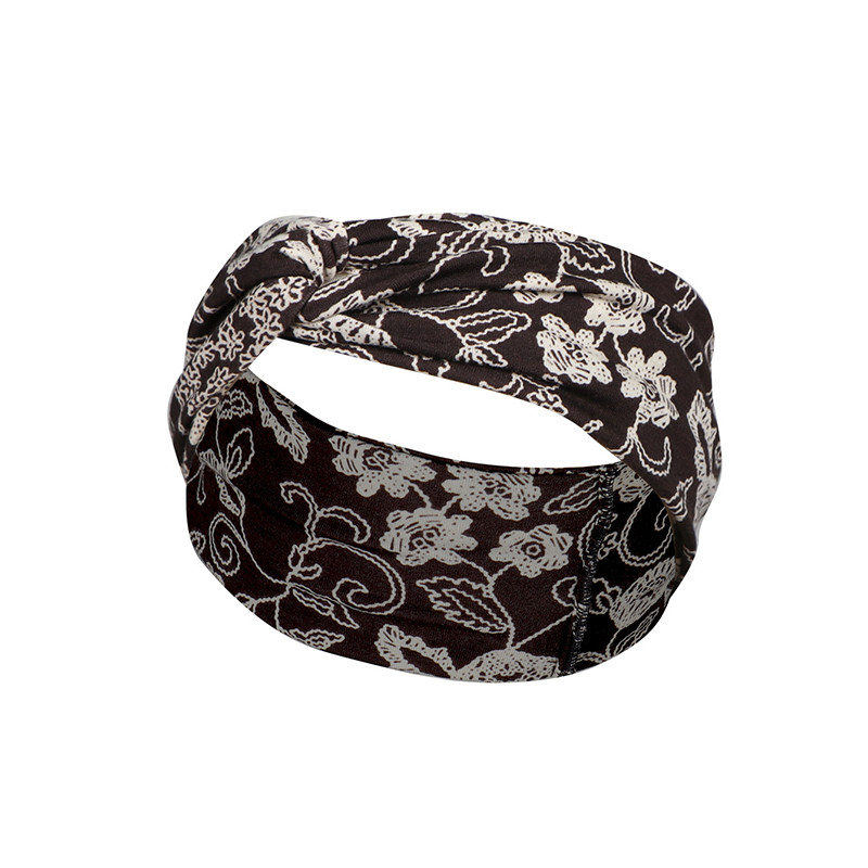 Fashion Women Head Scarves Wide Elastic Headbands With Heat Transfer Logo