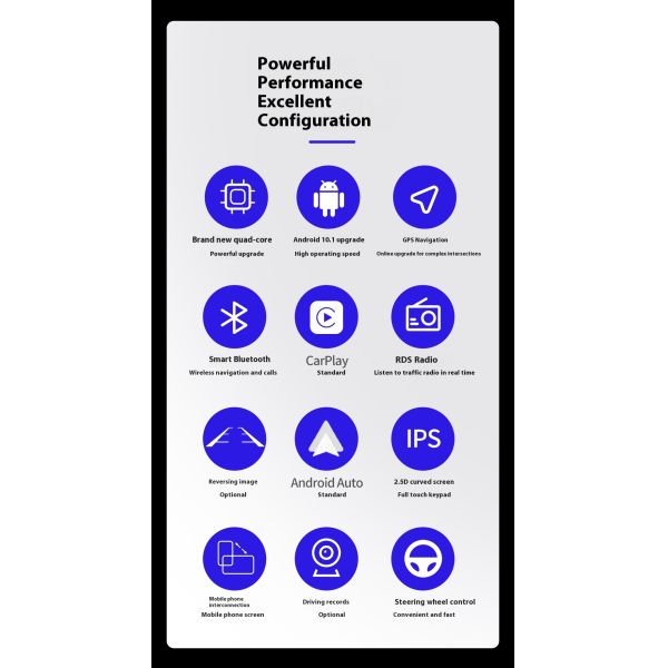 Creatall 9 Inch Universal Dashboard GPS Navigation Player Android All-in-One Wireless CarPlay with ADS for Automotive Use