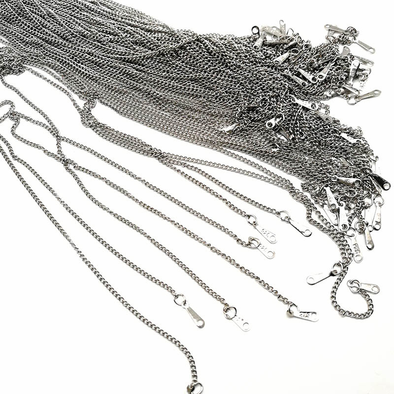 Love Wish Pearl Silver Plated Iron Chains DIY Jewelry Necklace