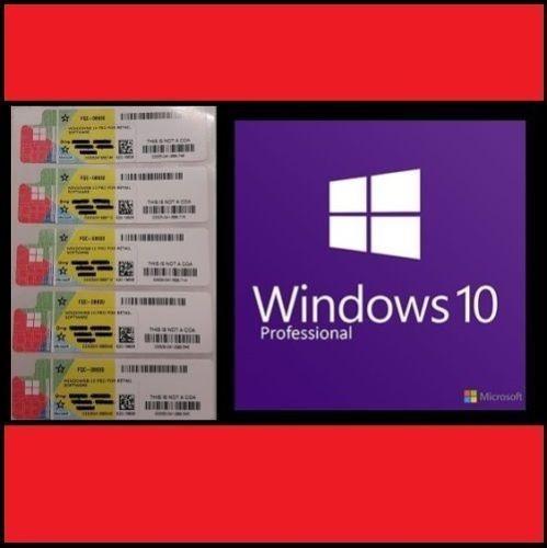 Quality Retail Microsoft Windows 10 Pro Pack , Windows COA Sticker 64 / 32 Bit for sale