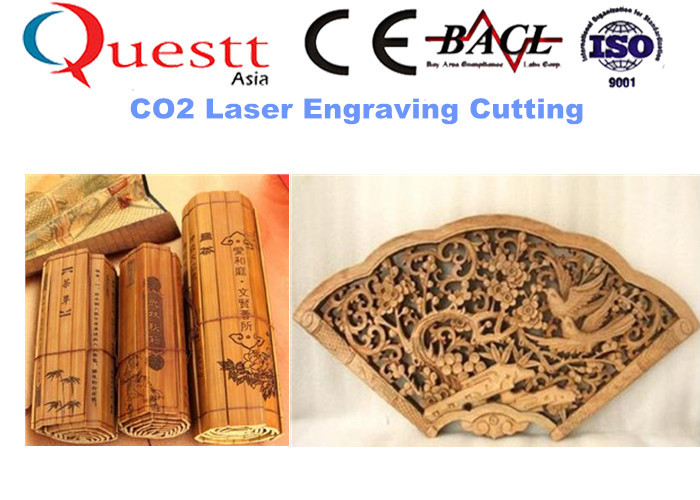 MDF Wood Laser Engraving Machine , CNC Panel Control Stone Engraving Equipment