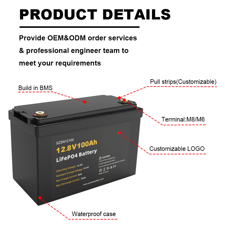Deep Cycle Lead Acid Replacement Battery LiFePo4 12V 50AH Energy Storage Battery