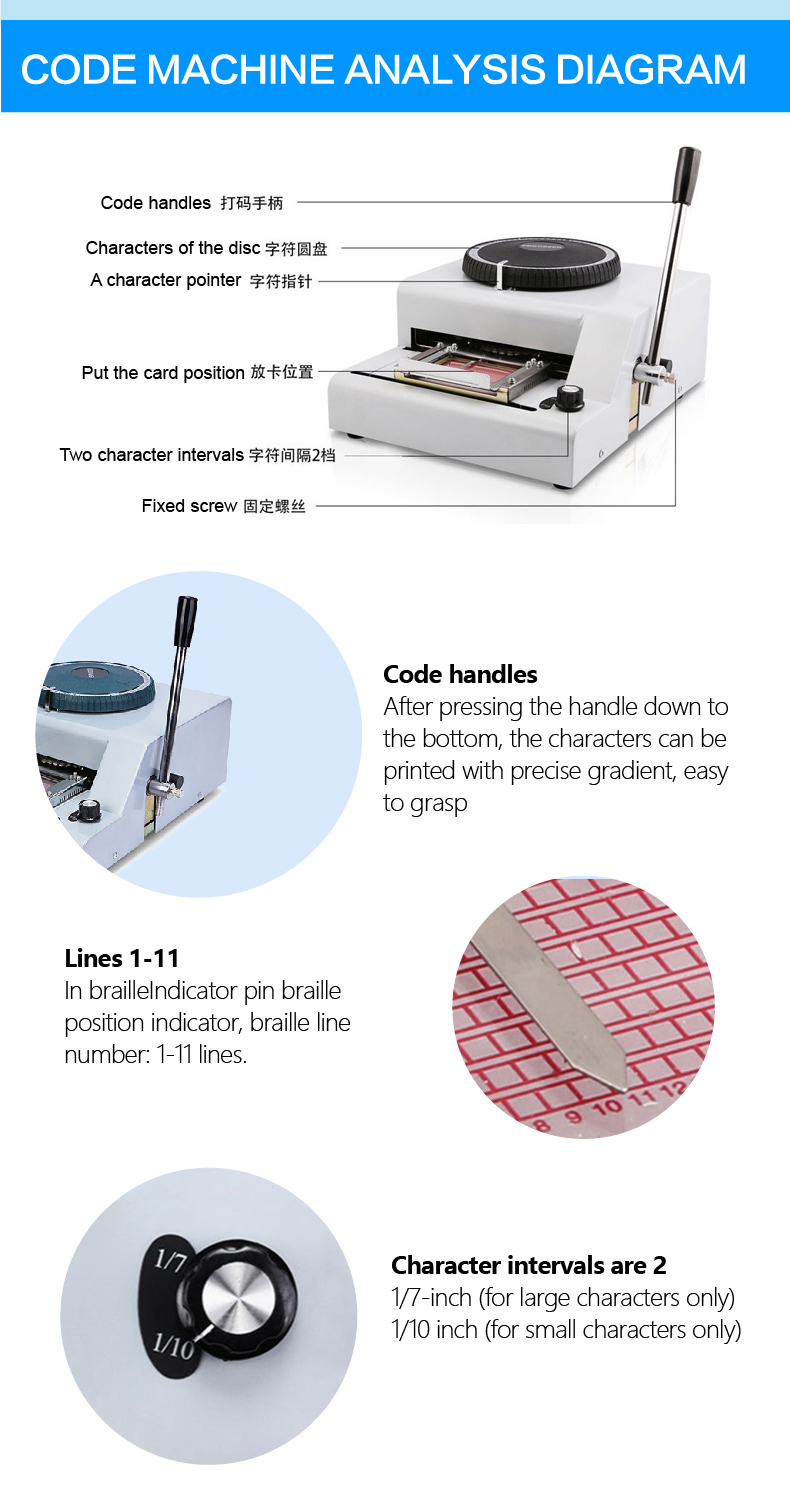 PVC Card Embosser Stamping Machine for Plastic Card Making
