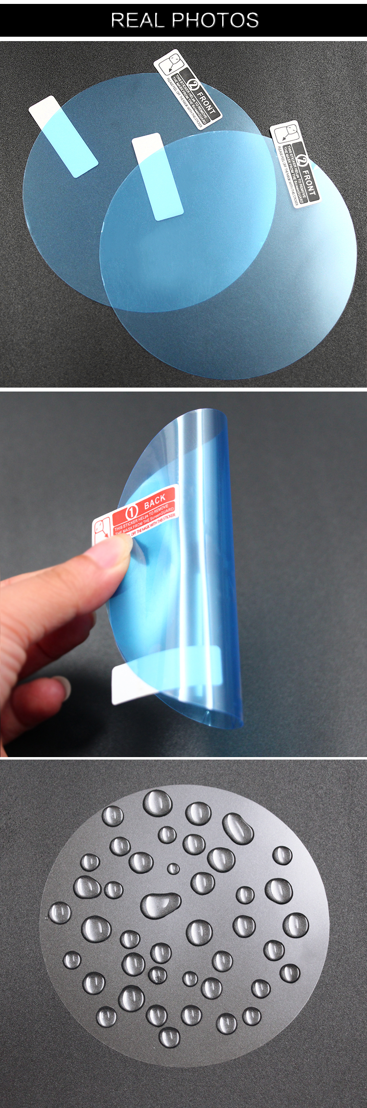 Hot Sale Flexible PET Waterproof Protector Rainy Day Car Rearview Mirror Anti Fog Film 2 packs